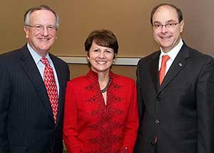 Ed and Cathie Galante with President Aoun
